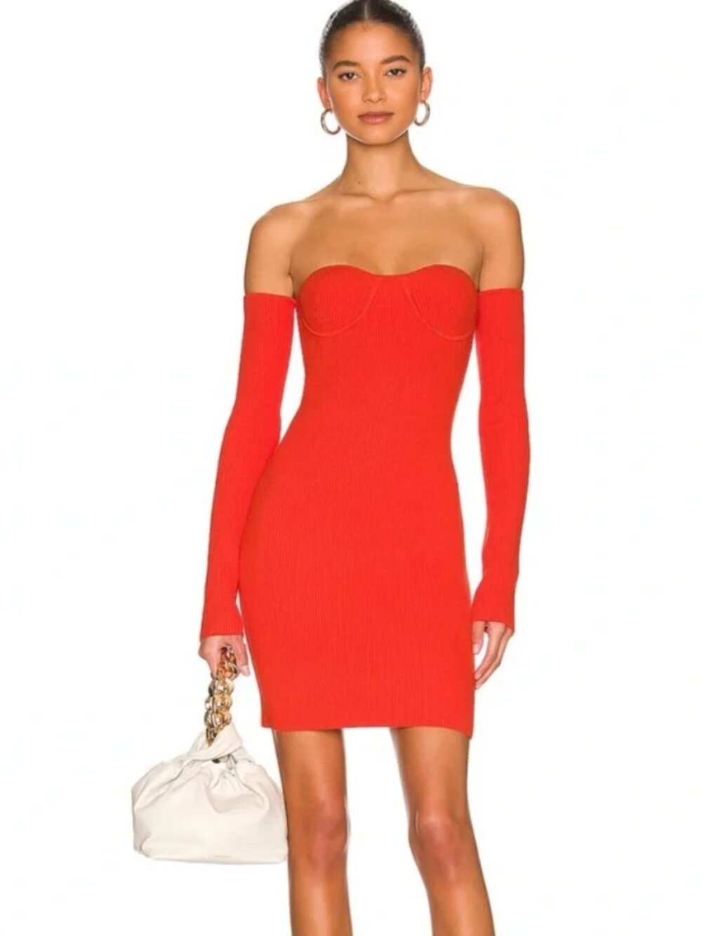 Helmut Lang Contour Sweetheart Neckline Mini Dress Size Small